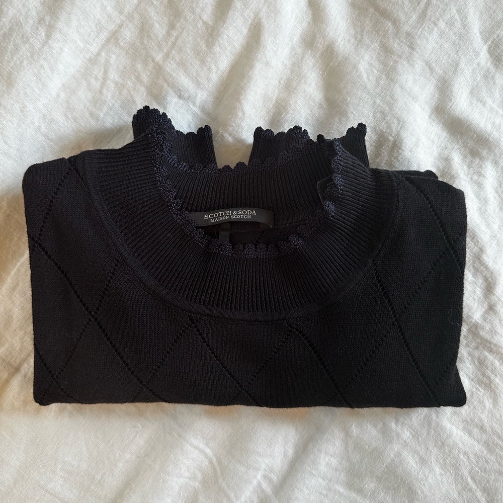 Scotch & Soda black mock neck sweater